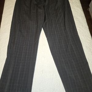 Sag Harbor Women's Gray With Blue Check Pinstripe Dress Pants Size 16W